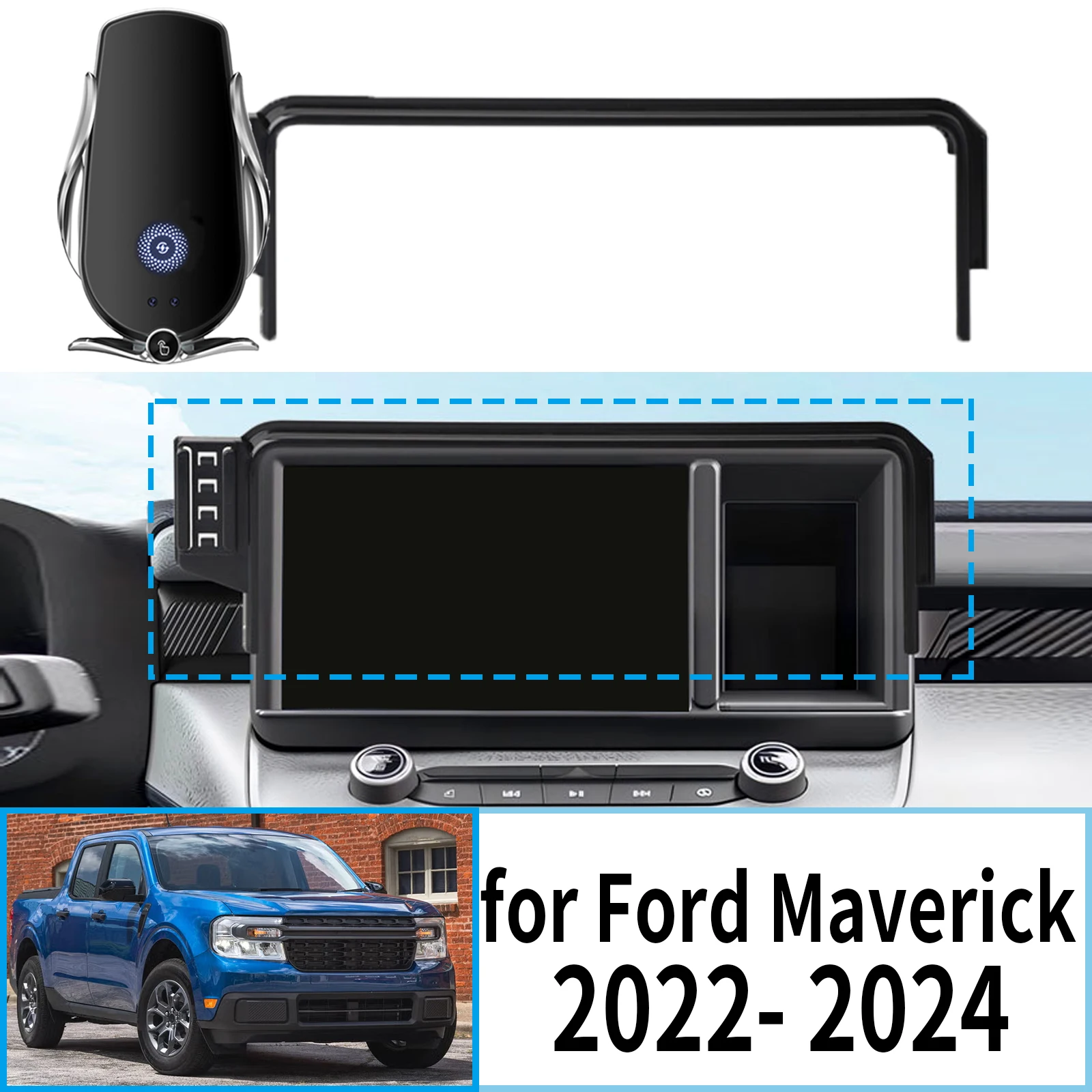 

for Ford Maverick 2022 2023 2024 ​​Navigation Bracke Screen Base Phone Holder Mount Car ​​accessoires