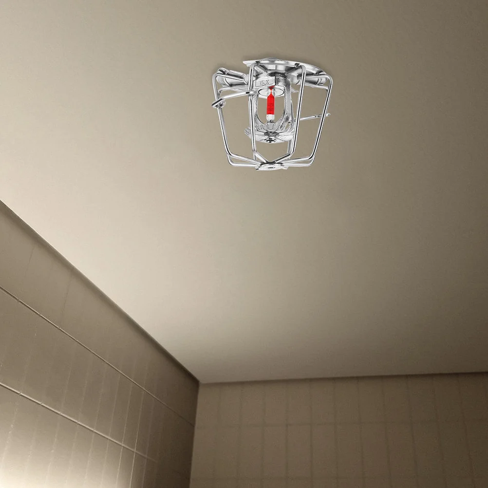 2Pcs Metal Sprinkler Head Protector Flush Mount Fire Sprinkler Cover for Horizontal Sidewall Heads Commercial Residential