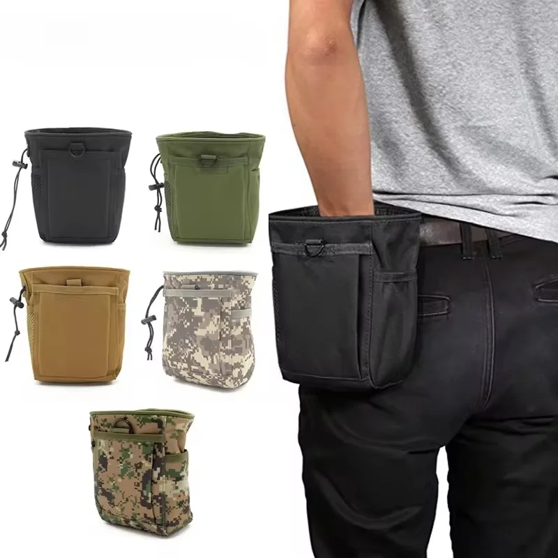 1680D Nylon Portable Recycling Bag Outdoor Molle Pouch Backpack Hanging Bag EDC Gear Waist Sports Hunting Tactical Bag