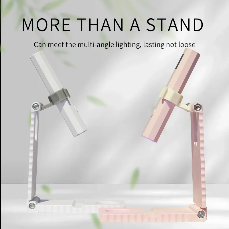 LULAA UV Nail Lamp Stand Foldable Mini Nail Light Stand Drying Gel Nails Polish for Gel Nail Dryers Stand Home Salon Manicure