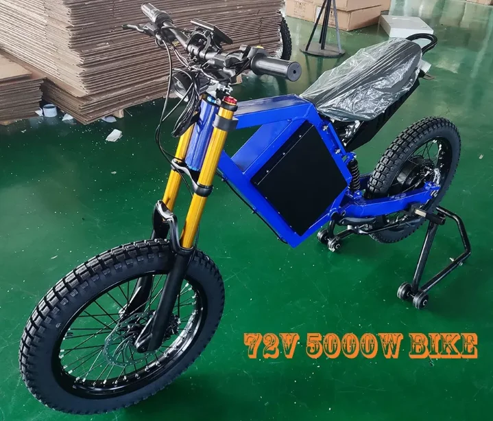 High Power 5000-12000W Elektrofahrrad Fat Tires Full Suspension Cross-Country Ebike 72V Bürstenloser Motor 6-Gang Lazy EBike