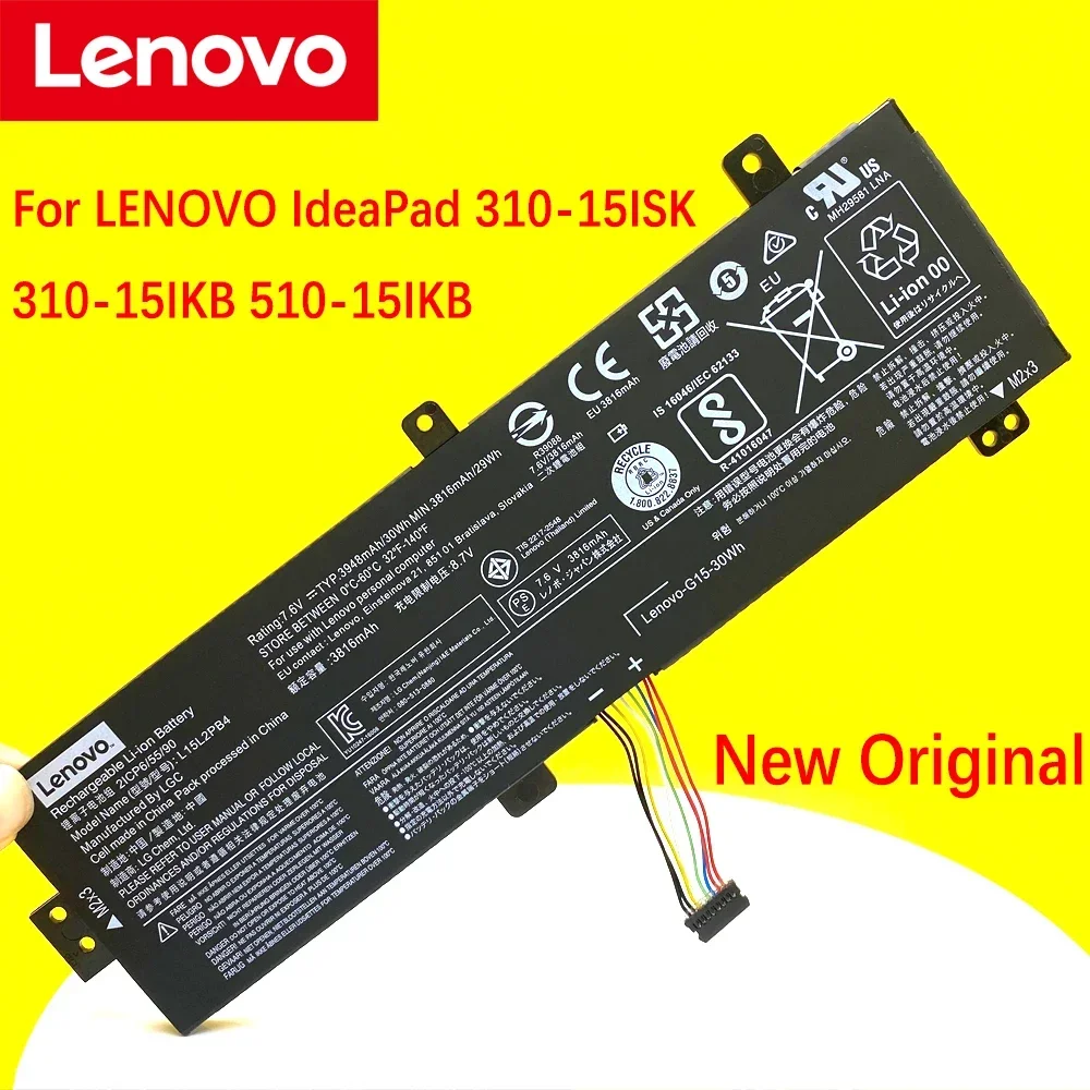 Imagem -01 - Lenovo-bateria Original do Portátil Ideapad 31015ikb 310-15isk 510-15ikb L15m2pb3 L15l2pb4 L15l2pb5 L15m2pb5 L15c2pb5 Novo lenovo bateria original do portatil ideapad 31015ikb 310 15isk 510 15ikb l15m2pb3 l15l2pb4 l15l2pb5 l15m2pb5 l15c2pb5 novo 01
