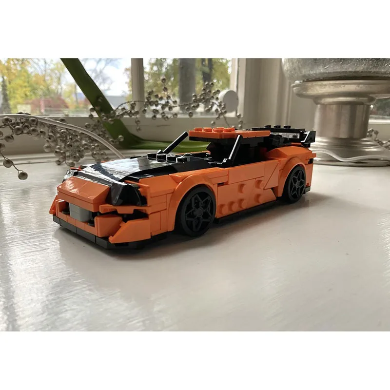 سوبر سيارة رياضية Moc قوالب بناء وحدات Mk4 سرعة أبطال السيارات نموذج التكنولوجيا كتل عيد الميلاد لتقوم بها بنفسك لعبة البناء هدية #2