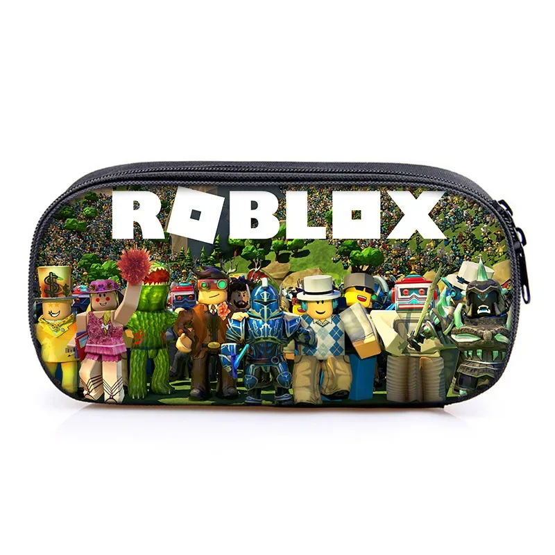 Nouveau ROBLOX école primaire sac à crayons trousse à crayons boîte de papeterie Kawaii dessin animé sac d'école Mochila produit décoratif