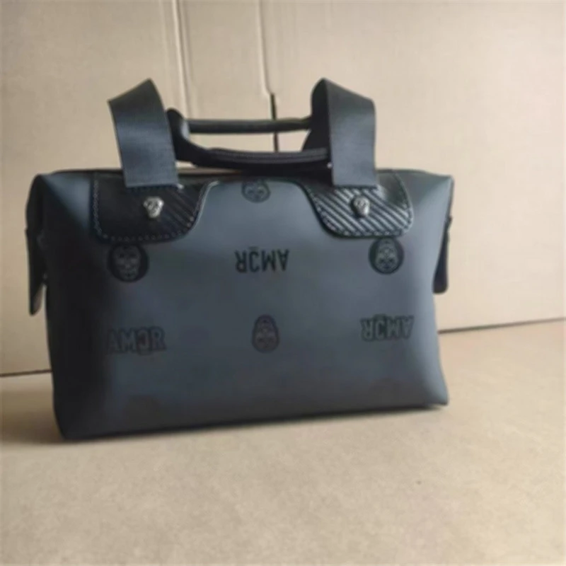 

Light Luxury Golf Handbag Laser Printing Bucket Bag Skull Golf Bag Waterproof Durable Multi Layer Shoulder Crossbody Storage Bag