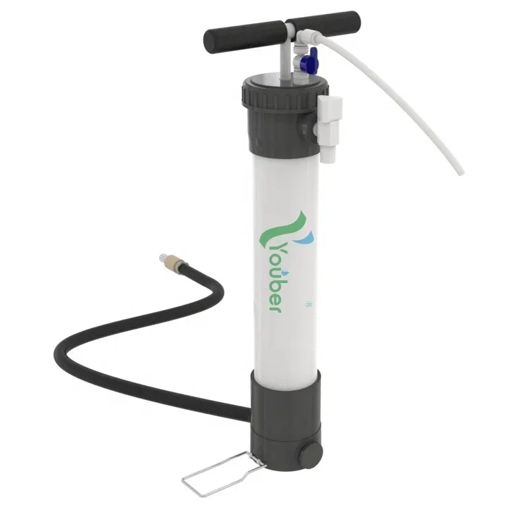 Community flood outdoor emergency drinking water hand pump water purifier portable manual UF water filter