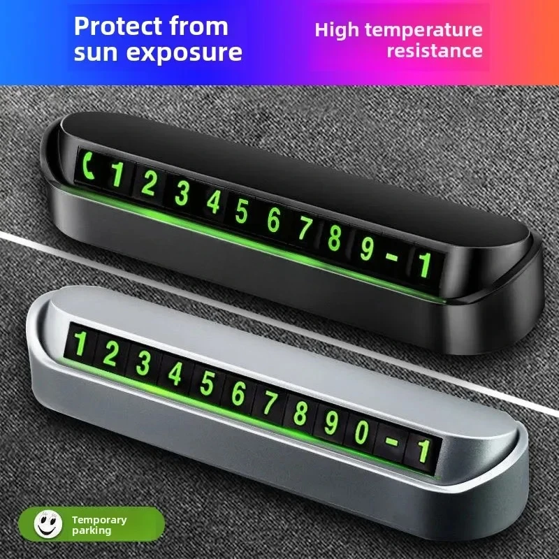 Car Phone Number, Moving Car License Plate, Luminous Temporary Parking Truck, Vehicle Parking in The Car,