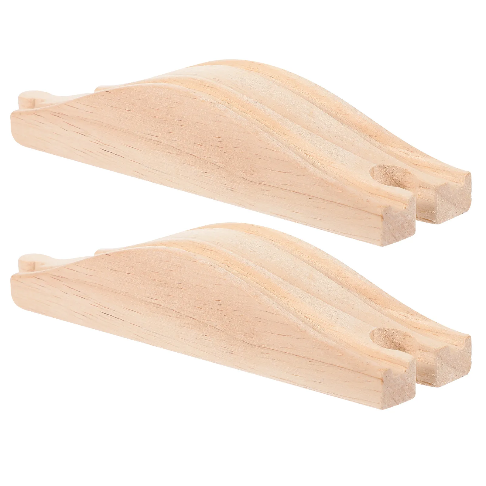 

2Pcs Wooden Train Track Accessories Educational Construction Slopes Set Enhances Creativity Logical Railway Tracks