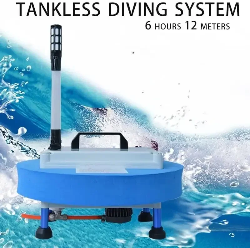 Tankless sistem selam Scuba portabel, perangkat pernapasan bawah Air teman Snorkeling dapat diisi ulang 4/6 jam