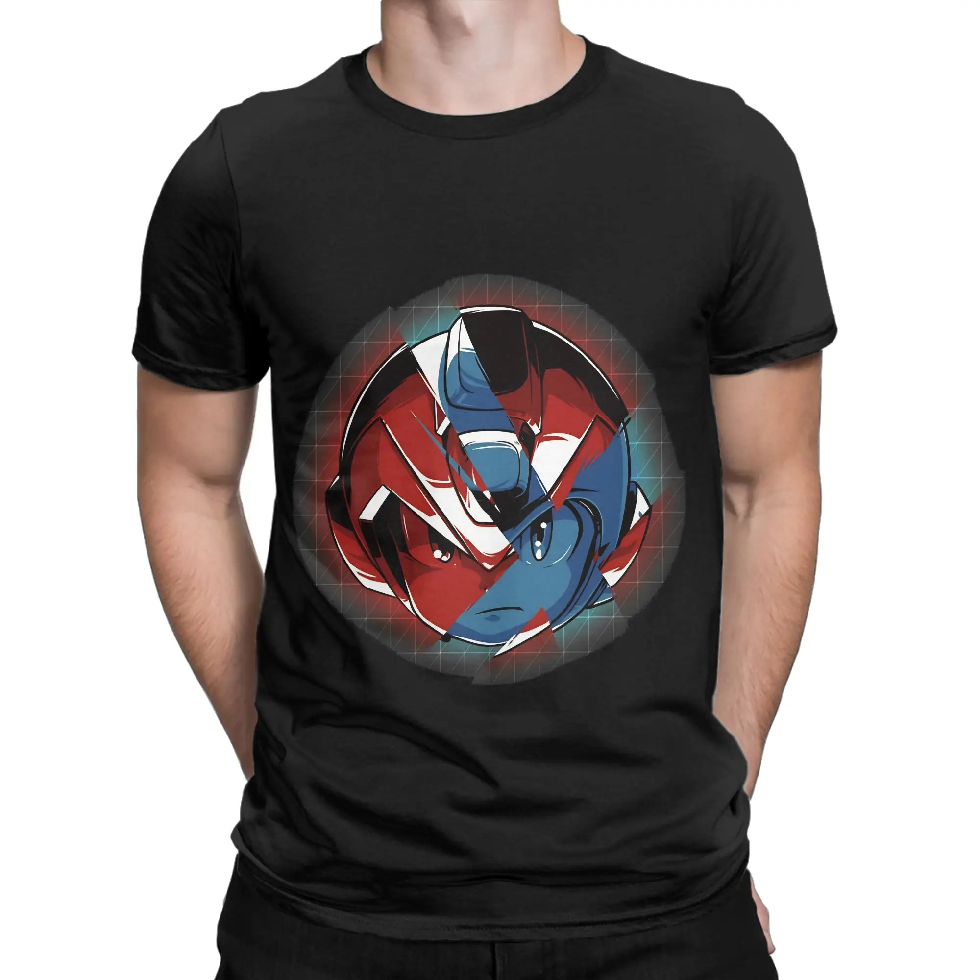 to Mega Classic Funny 100% Cotton T-Shirt megaman Tops Tees For Men