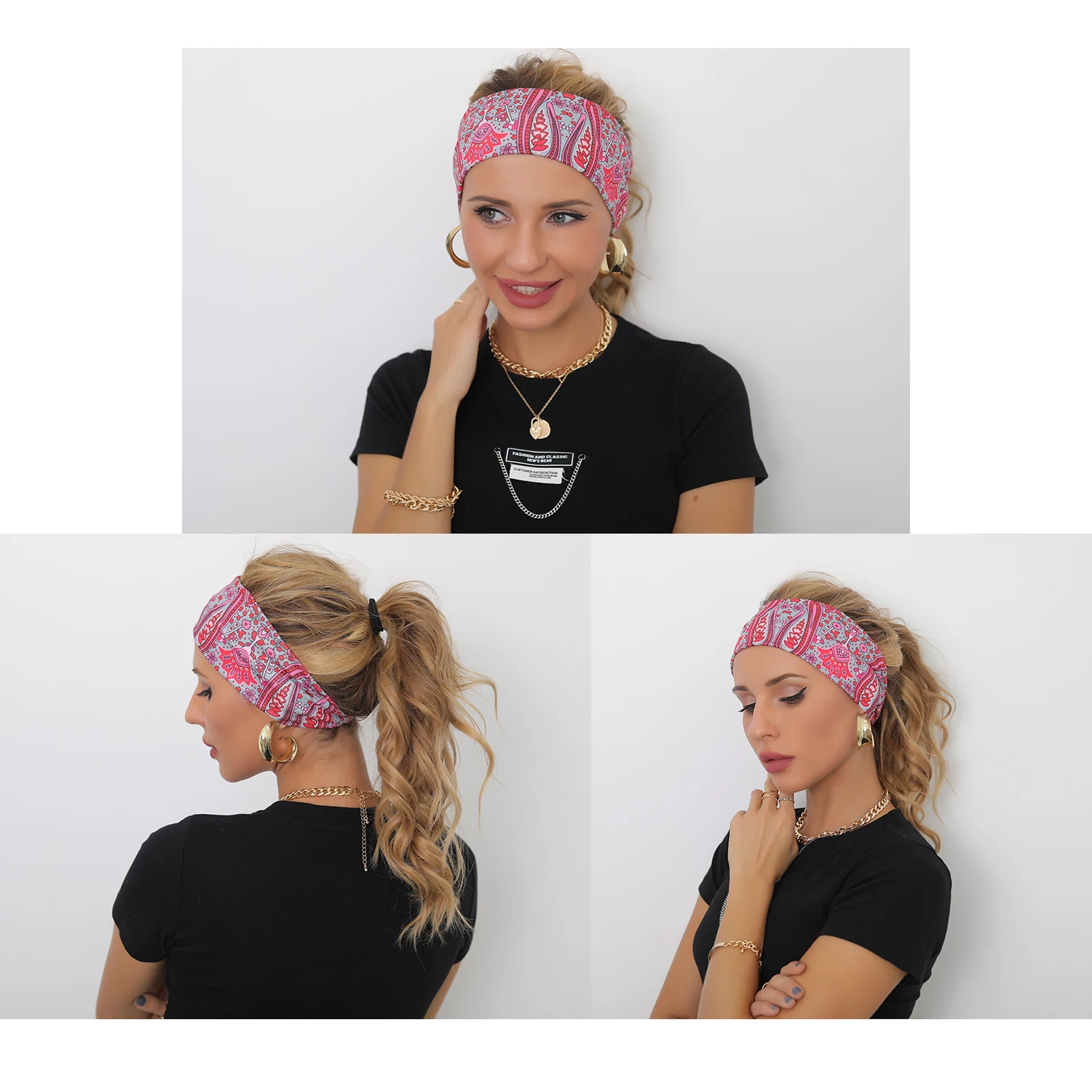 Head Bands Cross Elasticity Hair Band Turban Headwrap for Women Sports Headband