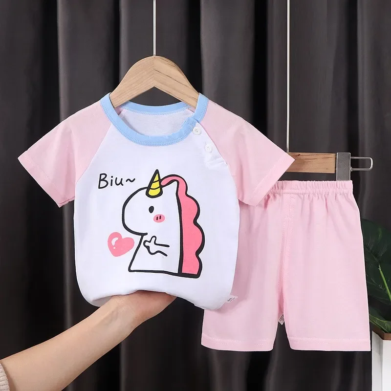 Tenues en coton pour enfants, ensemble t-shirt et short pour garçons, costume d'été pour tout-petits, vêtements pour enfants, olympiques pour filles