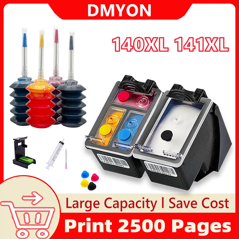 DMYON 140XL 141XL Ink Cartridge Compatible for HP 140 141 DeskJet C4583 C4283 C4483 C5283 D5363 D4263 D4363 C4453 C4480 Printer