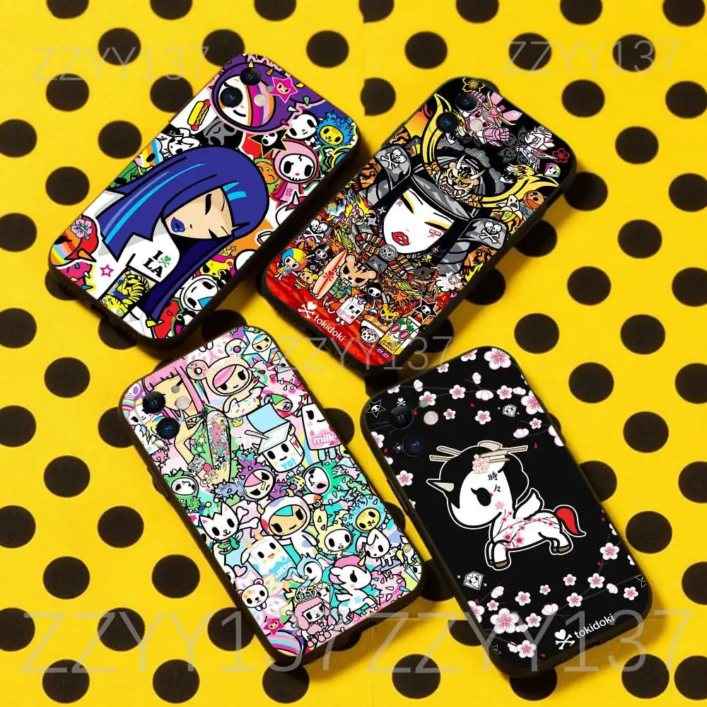 

Japan Tokidokis Phone Case For iPhone 17,16,15,14,13,12,11,Pro,Max,Plus,Air,X,XS,XR,SE,8,7,Mini,Soft Black Funda