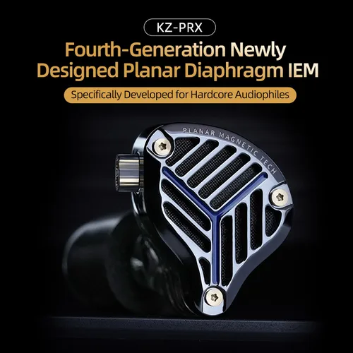 Imagen 2 del producto KZ PRX Auriculares con cable, controlador plano, auriculares de música, auriculares con monitor de graves de alta fidelidad, auriculares deportivos