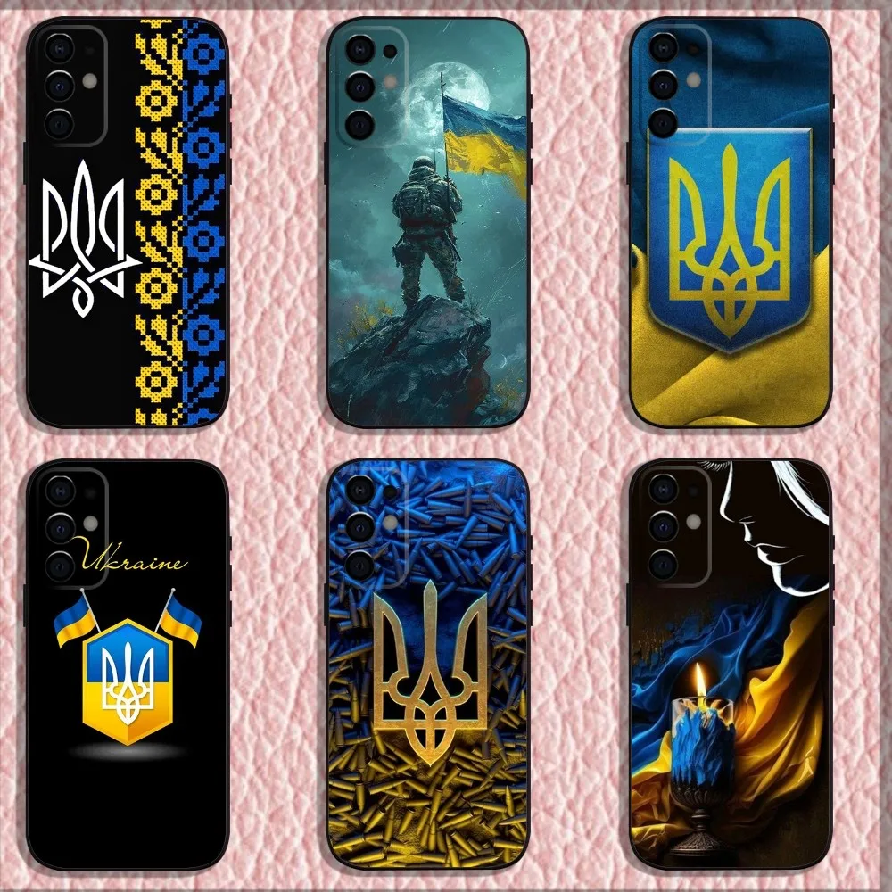 Cool Flag U-Ukraine Phone Case For Samsung S24,S21,S22,S23,S30,Ultra,S20,Plus,Fe,Lite,Note,10,9,5G Black Soft Shell