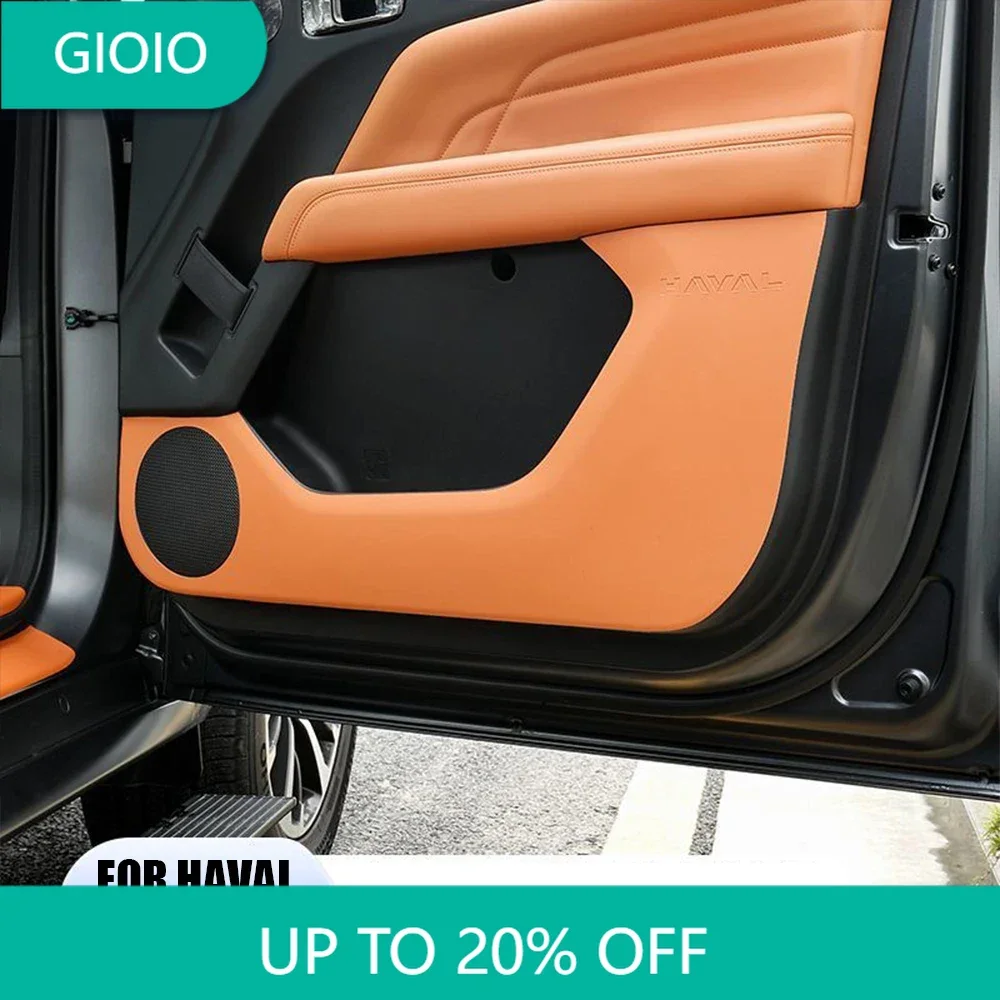 

For Haval H9 2nd 2024 2025 PU Leather Car Front Seat Rear Anti Kick Dust Board Protective Pad Frame Cover Interior Accessories