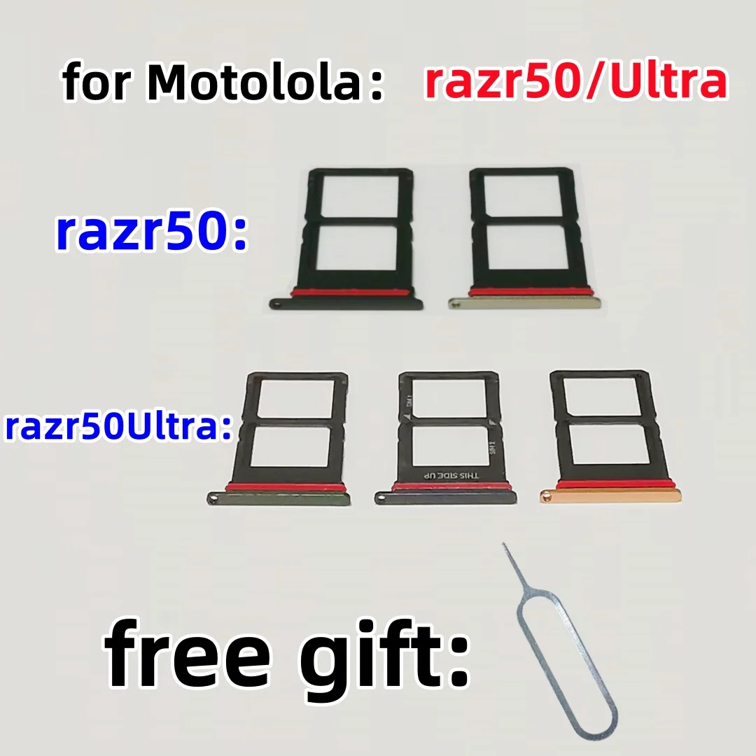 

SIM Card SD Card Tray chip slot drawer card Holder For Motolola Moto Razr50 razr50Ultra XT2453-2 drawer chip tray slot