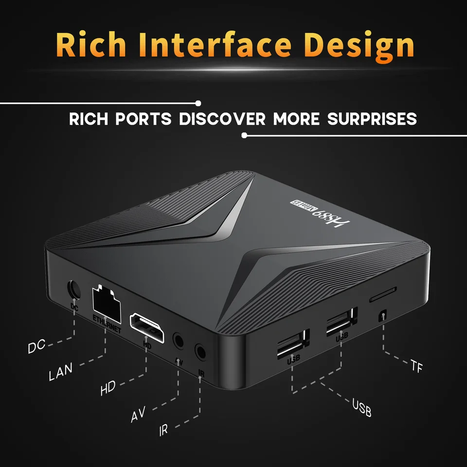 Android 14 Smart TV Box Rockchip RK3539 Voice Assistant 4K Video