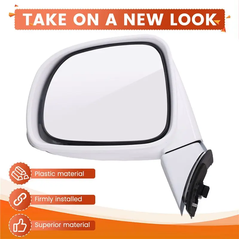 Side Rearview Mirror Assembly White 6PINS Heating+LED For Captiva 2008-2017 Door Wing Mirror