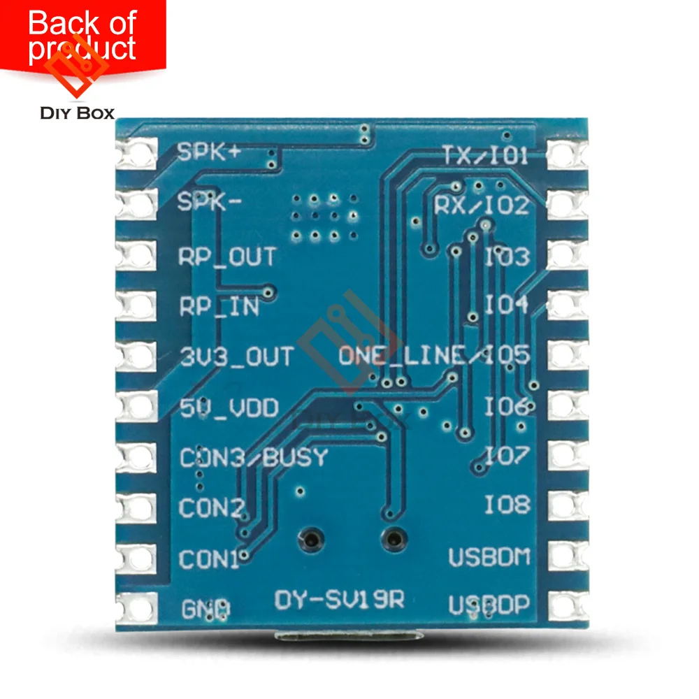 SV19R Voice Playback Control Module One-To-One Trigger Serial Port Control Segment Trigger MP3 Onboard Storage 3.7-5V