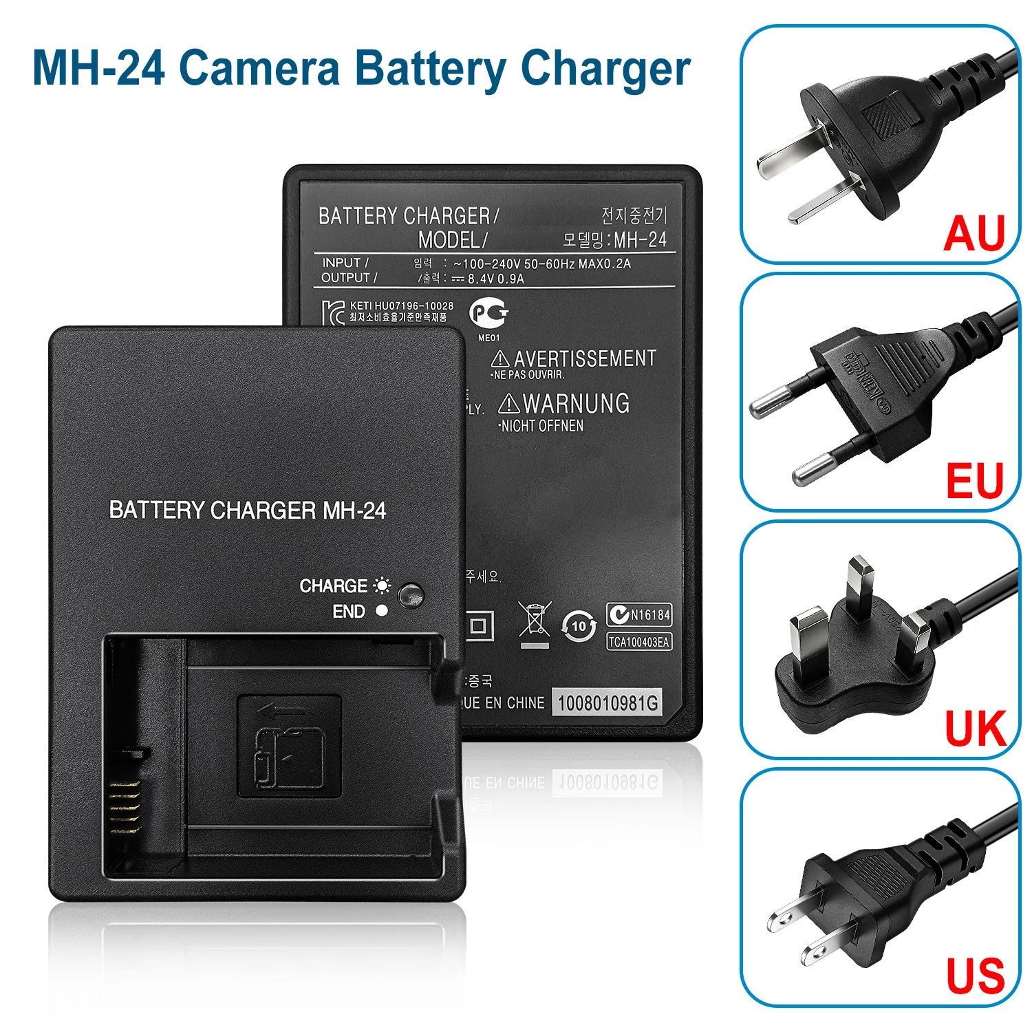 MH-24 Batterieladegerät für Nikon EN-EL14 ENEL14a für D3500 D5600 D5500 D3400 D5300 D3200 D3100 D5200 D5100 D3300 DF Kamera – Detail 6