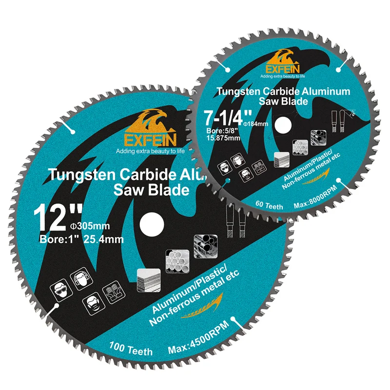 Cutting Disc Cutting Aluminum Dia 184/305mm Non-ferrous Metals Plastic Products Tungsten Carbide Aluminium Saw Blades