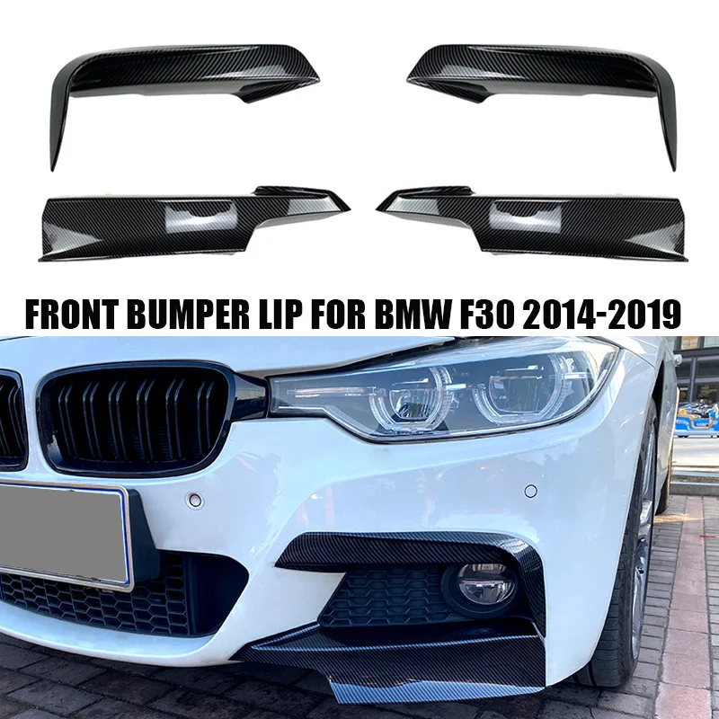 Fit For BMW Accessories 3 Series F30 F31 F35 M Sport 320i 325i 328i 335i 2012-2019 Fog Lamp Cover Trim Front Canards Splitter Bo