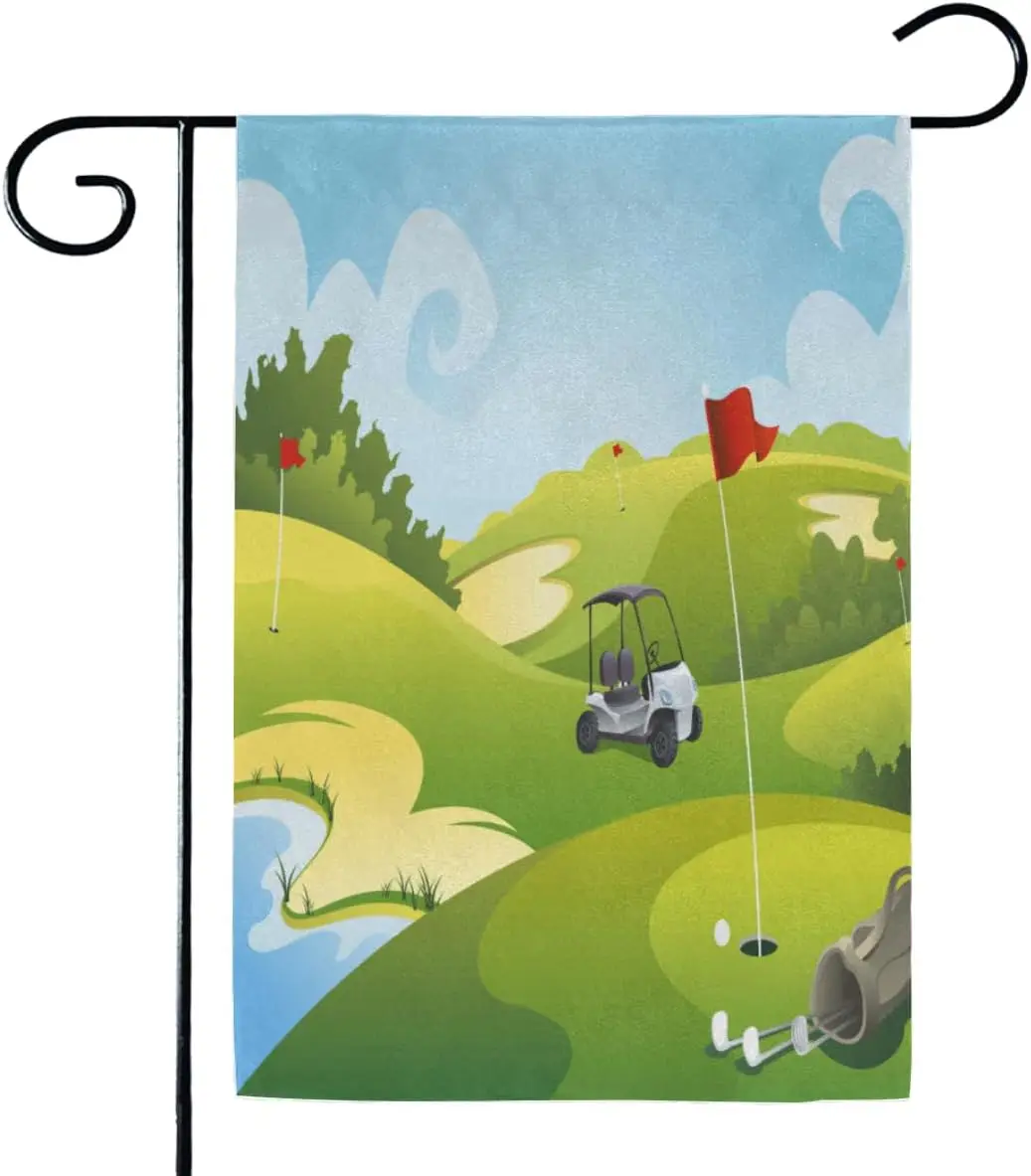 Outdoor Golf Garden Flag Double Sided Vertical 12×18 Inch Spring Banners Yard Flags for Outside Farmhouse Decor