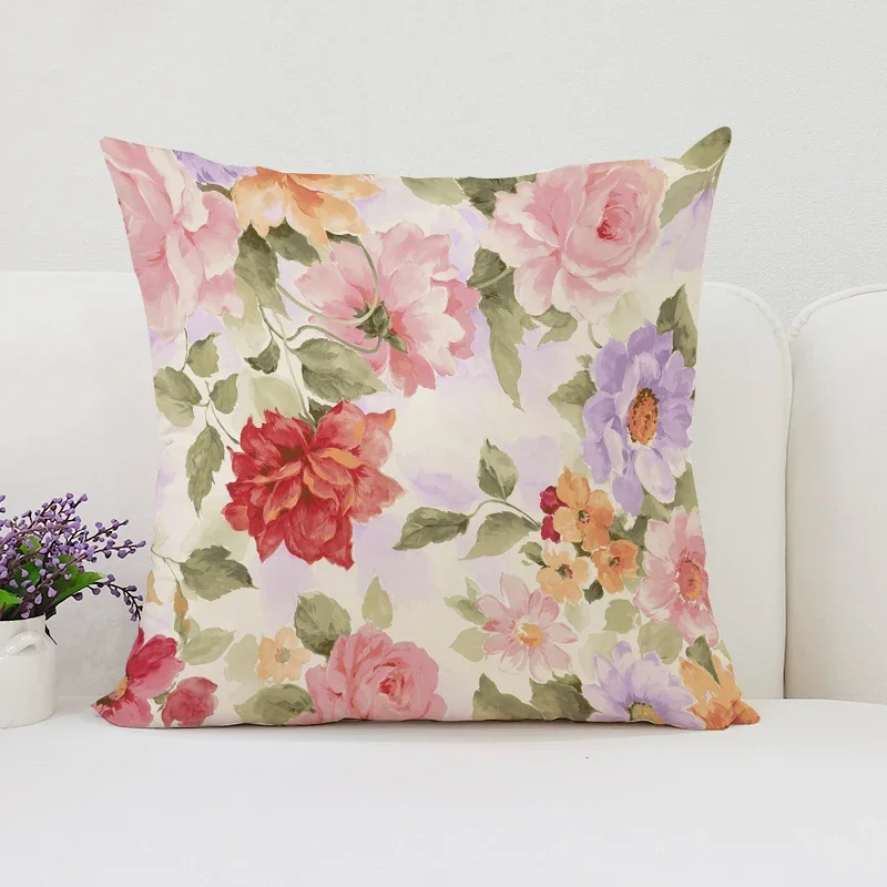 Cover for Pillow Covers Decorative Luxury Cushion Cover Mulberry Floral European and American Style Pillowcase 40x40 Home Decor