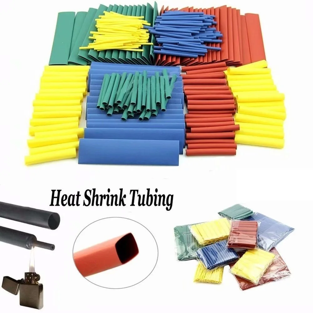 Oauee Polyolefin Shrinking Assorted Heat Shrink Tube Wire Cable Insulated Sleeving Tubing Cable Clamp Sleeve Protector Organizer