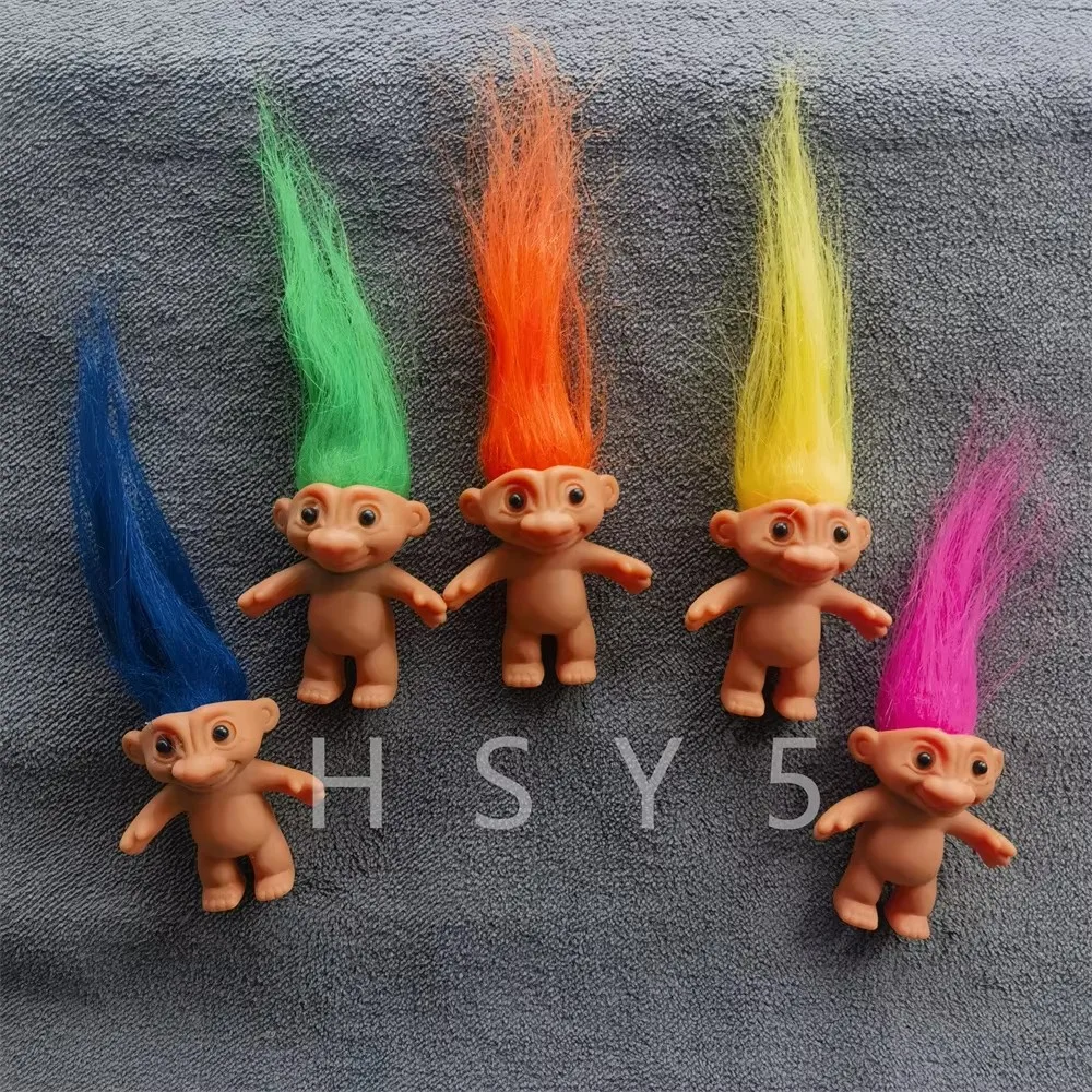 5Pcs/Set Multi-style optional magic hair elves troll dolls Indian hairy ugly baby handmade toy gifts