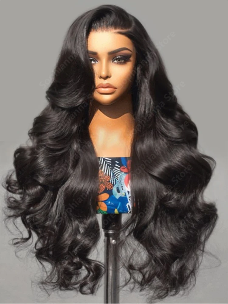 Body Wave 13x4 HD Transparent Lace Front 100% Human Hair Wig black 13x6 Lace Frontal Wigs 30 32 40 Inch Pre Plucked For Women