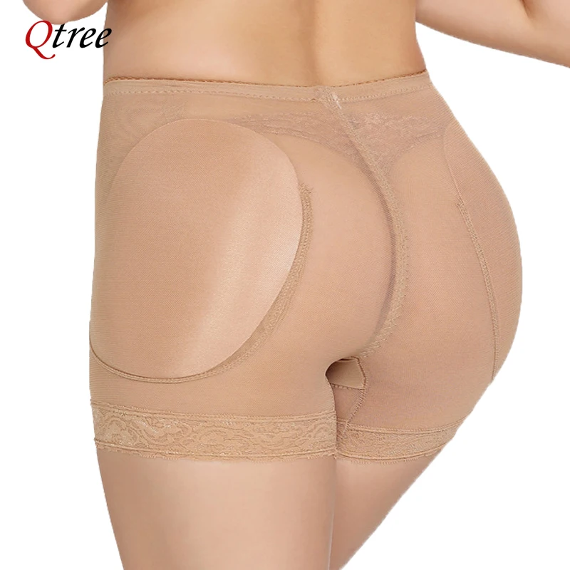 Qtree Butt Lifter Tummy Control Shapewear Women Hip Enhancer Body Shaper Panties Seamless Slim Shaping Underwear Fake Ass Padded