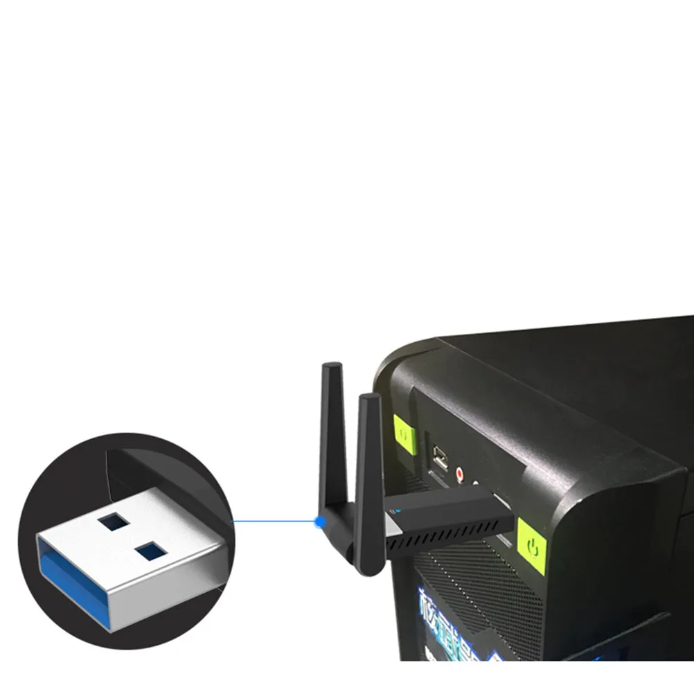 1200Mbps Ac Dual Band USB WiFi Adapter Portable High Performance Wireless Network Adapter for Home Office Streaming Gaming Weak