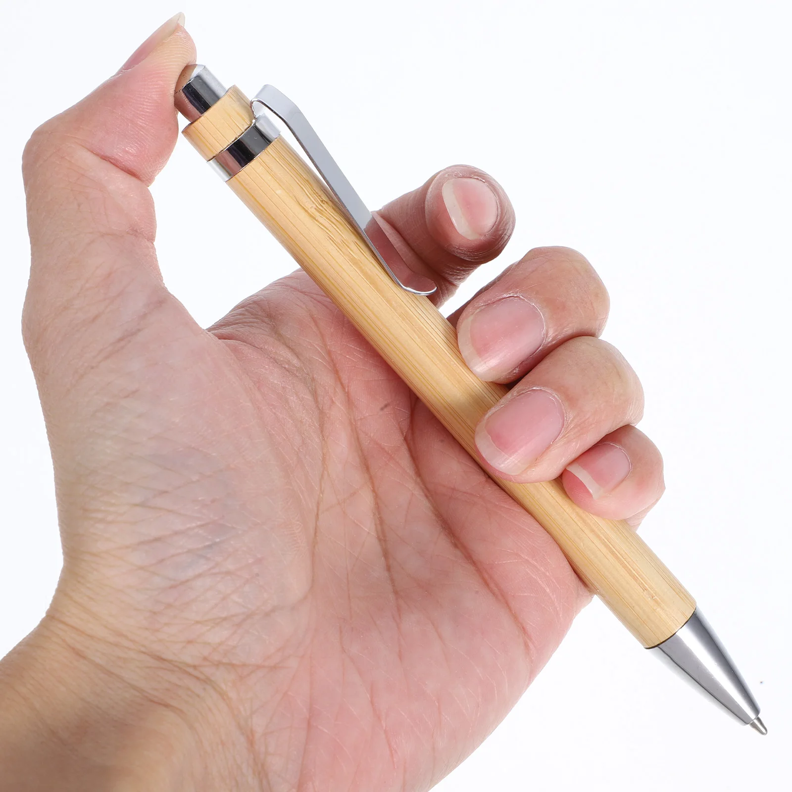 12pcs Ballpoint Pens Student Ballpoint Pen Student Office Use Smooth Writing Natural Material Retractable Design