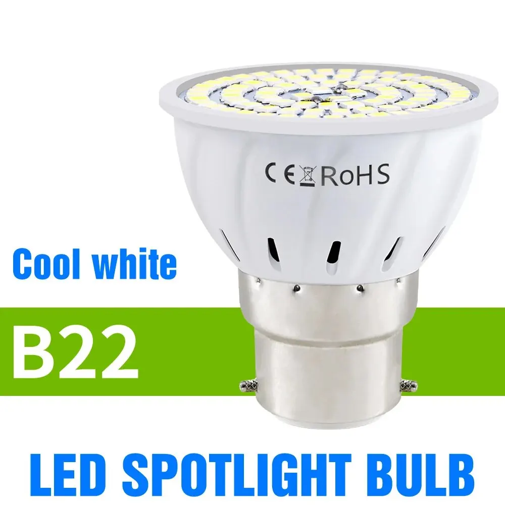 Gu10 Led Gloeilamp Mr16 Spotlight E27 Plafondlamp Ac 220V Woonkamer Gu5.3 Indoor E14 Home Slaapkamer Zachte Verlichting B22 Cool/Warm