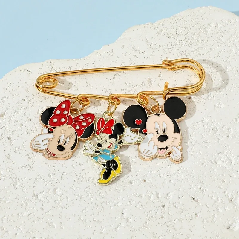 Disney METAL BADGE cartoon Anime Mickey Mouse Metal Brooch Cute Mickey Minnie Alloy Badges Backpack Clothing Accessories Pins