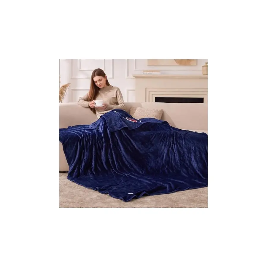 

Blanket Electric Twin 62X84 Heating Blanket Electric Blankets with 6 Heating Levels 112 Hours Auto Off Machine Washable Fast Hea