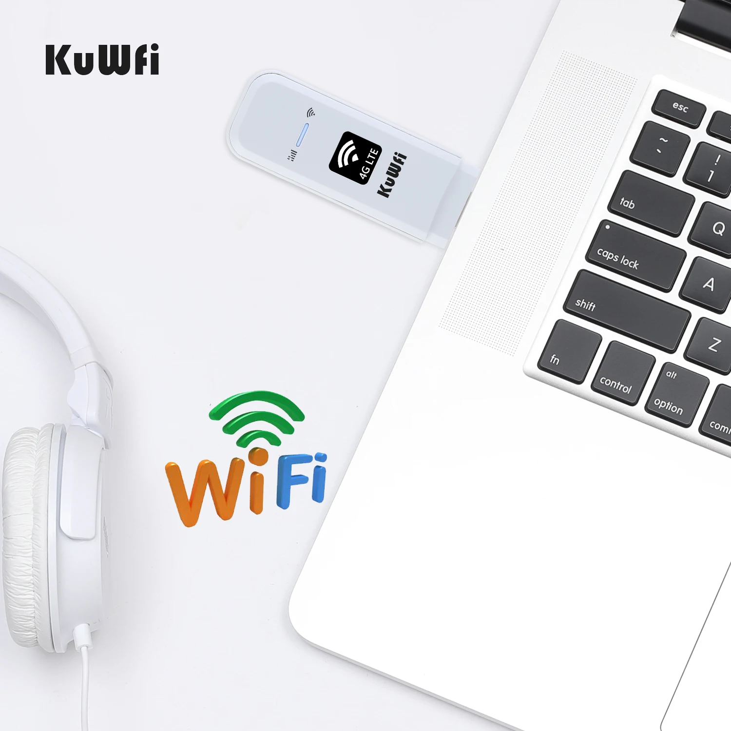 KuWFi 150Mbps 4G LTE USB Wireless Router Modem Portable SIM Card Mobile Mini Wifi Hotspot Pocket Dongle for Car Office Home