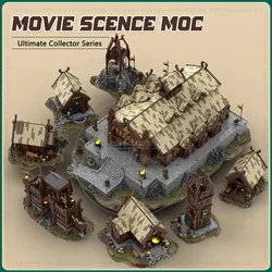 The Rings Movie UCS Moc Building Blocks Golden Hall Architecture Gates And House Technology Bricks Model Collection Toys Gifts