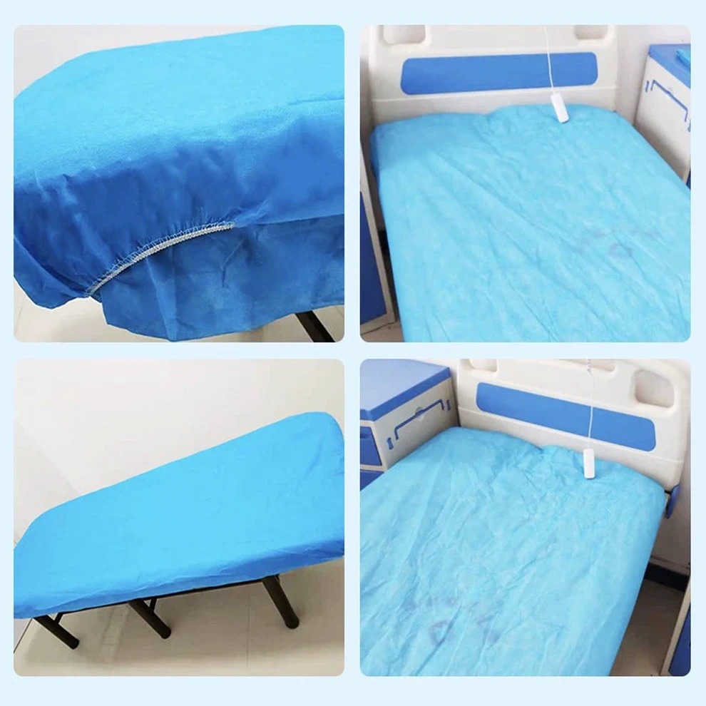 5Pcs Disposable Medical Bed Cover Non-woven Sterile Two-end Elastic Bed Cover Surgical Drapes Sheet Waterproof Muti-Size