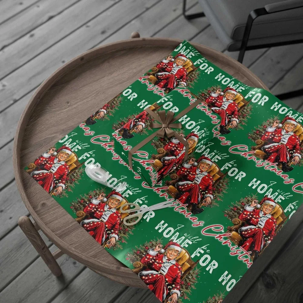 Unique Trump Wrapping Paper Christmas Christmas Gift Wrap Christmas Tree Decoration President Gift Wrap Funny Santa Wrap Paper