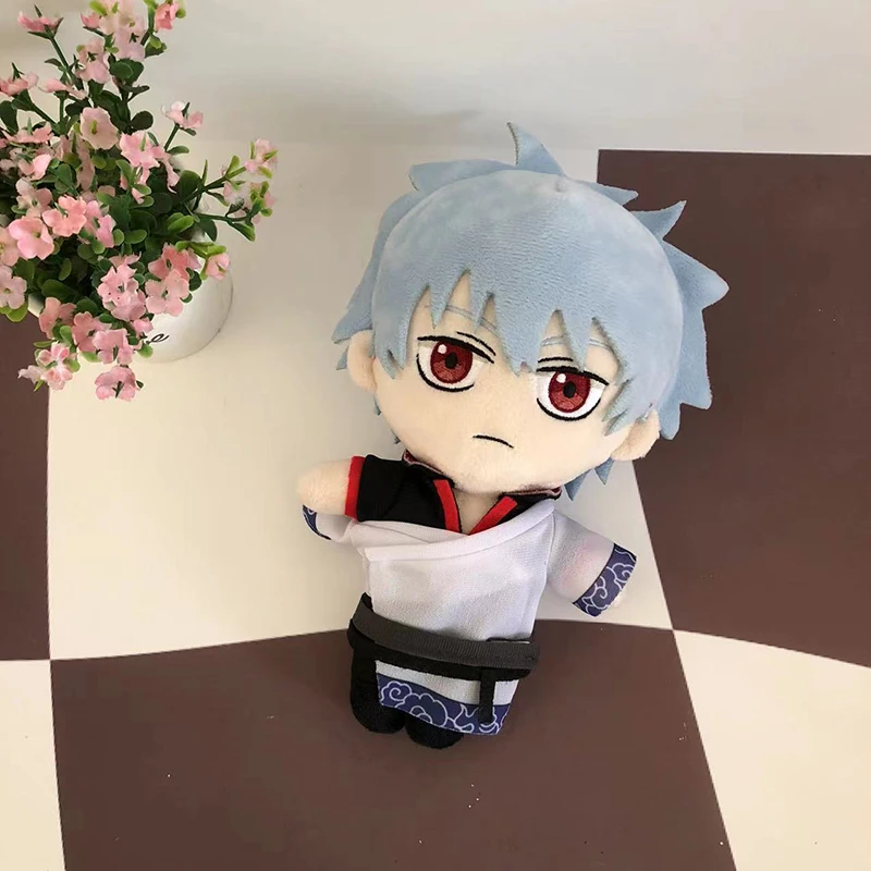 Anime Gintama Sakata Gintoki Cosplaies Peluche Bambola Giocattolo Gioco Carino Morbido Farcito Cuscino Bambini Ventole Regalo Di Natale 20 cm