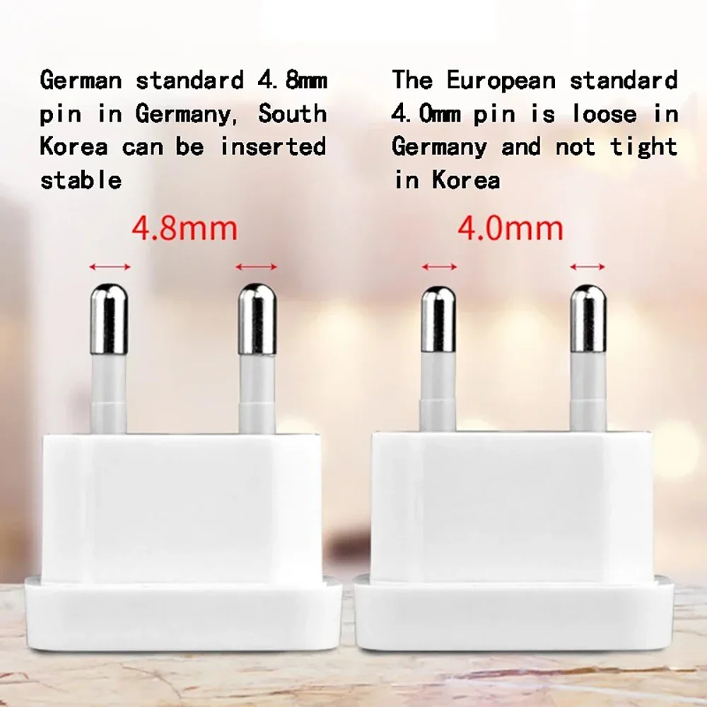 Europe Power Plug Adapter US To Euro Plug Power Plug Converter Travel Convenient to carry Adapter KR Adapter Electrical Socket