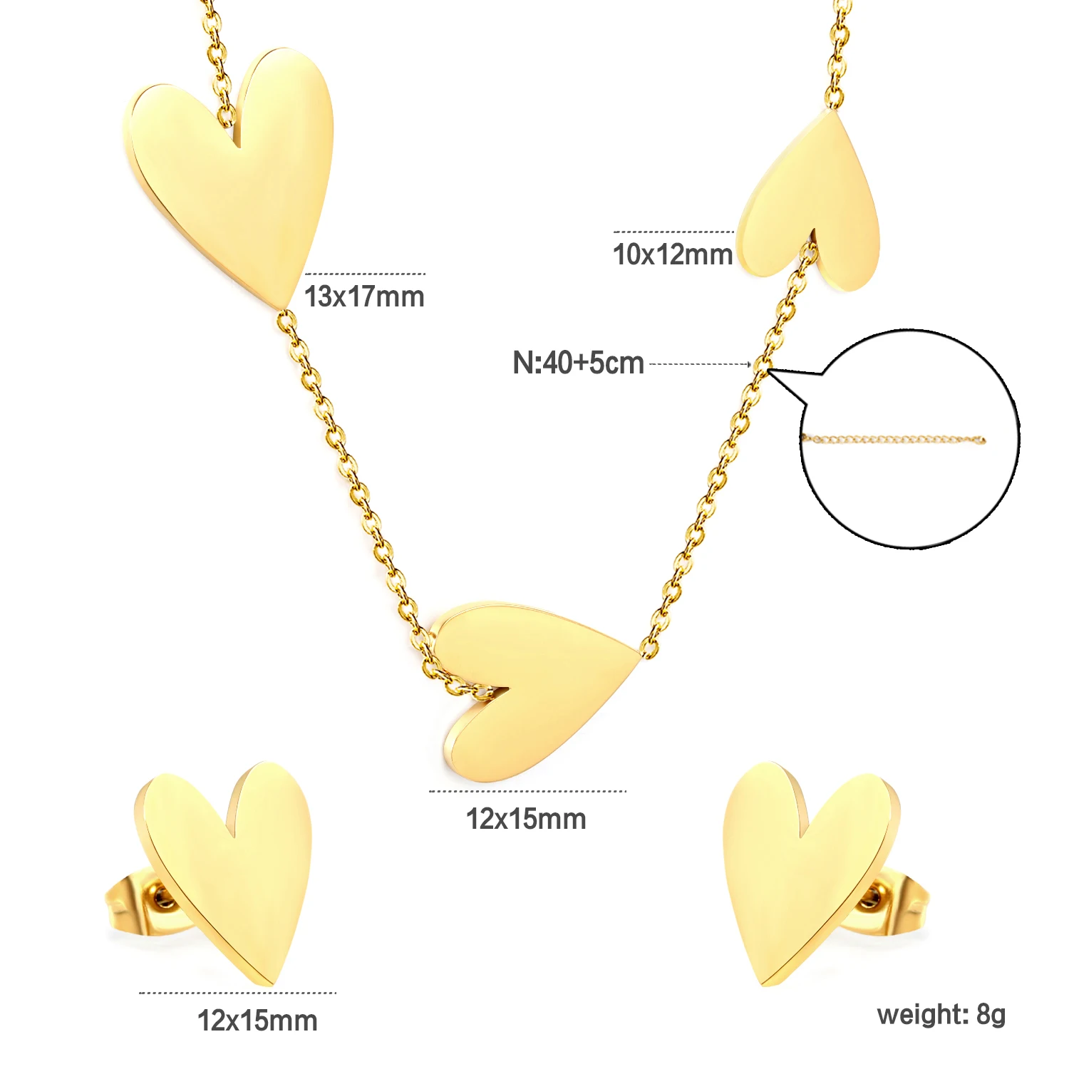 Trendy Conch Shell Pendant Necklaces & Earrings Set, Elegant Jewelry