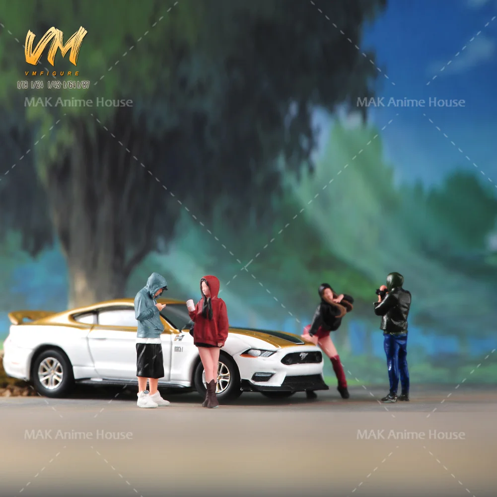 Miniaturas impresas 1/64 para niños y niñas, sudaderas con capucha, traje bonito informal, figura de escena, modelo de muñeca, decoración de escena, juguetes de fotografía