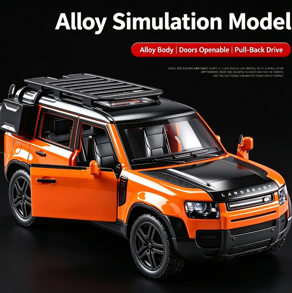 1:36 Scale Trail Master Classic Offroad SUV Diecast Alloy Model Pull Back Realistic Body Lines Car Ornament Christmas Gift