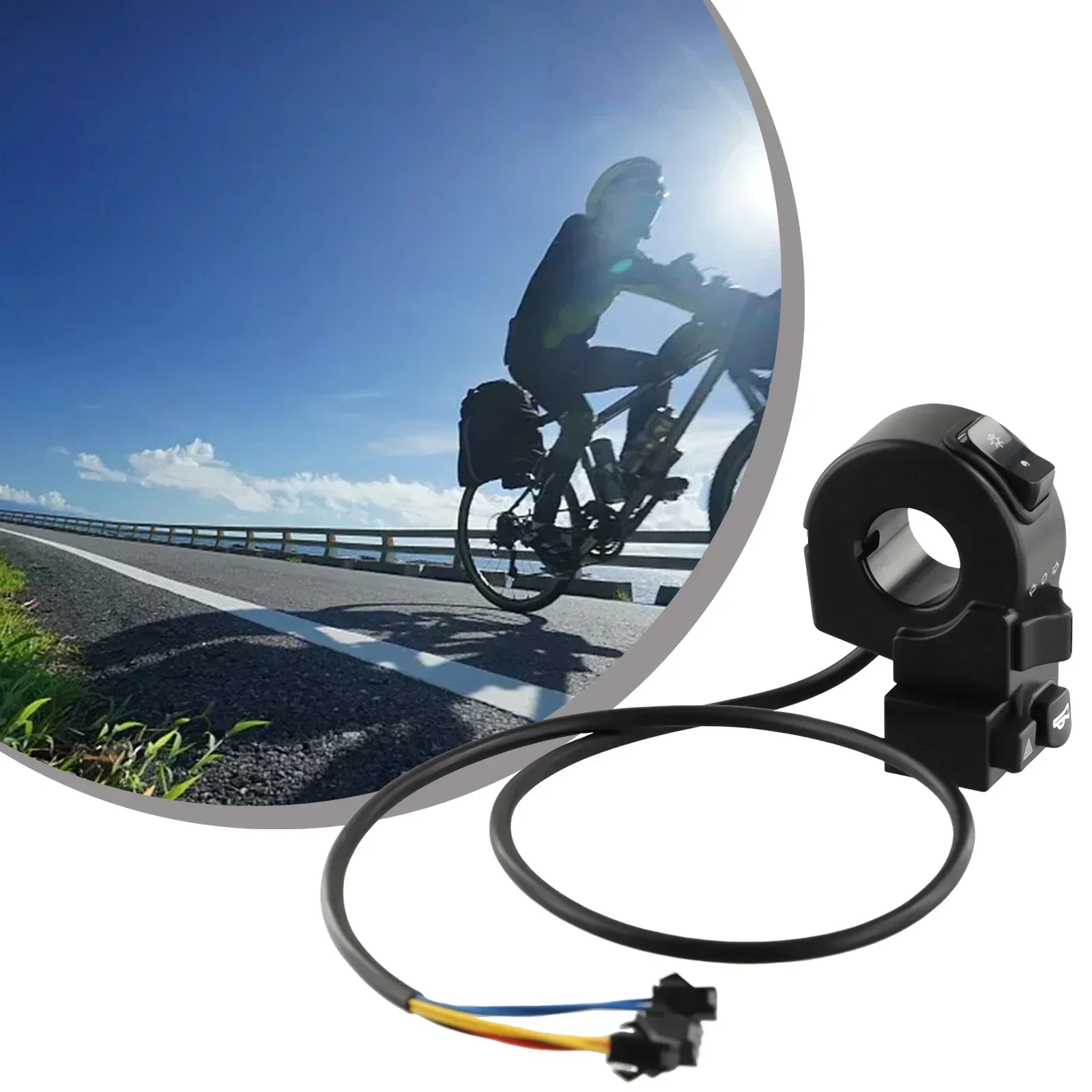 4in1 Road Conversion Switch ABS For Ebike  Scooter ATV Motorcycle Handlebar Switch Turn To Dual Flash Four In Waterproof