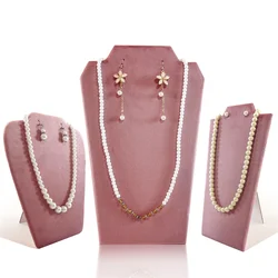 Pink Velvet Veries of New Jewelry Display Stand Necklace Pendant Earring Stud Display Rack Jewelry Exhibit Prop Dresser Ornament